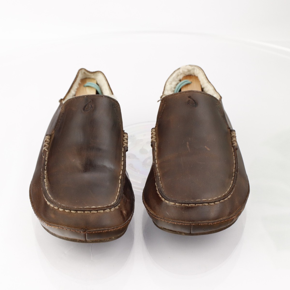 OluKai Moloa Slipper Brown Leather Shearling Lined Men’s 8 EU 41 Slip On House OluKai Moloa Slip On - Clay/Toffee | Slippers | Huckberry main image 2