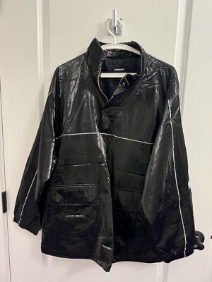 bsrabbit LEATHER ANORAK JACKET BLACK L BSRABBIT TWK RTR ANORAK