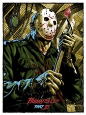 1982 Friday The 13th Part III Jason Voorhees Camp Crystal Lake Print       