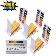3 Pack pH 1-14 Test Strips Litmus Paper 240ct, Water, Urine, Saliva, Soil, More