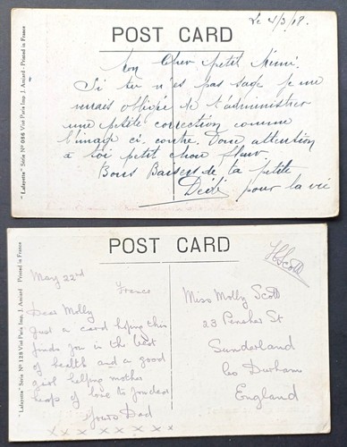 Two WW1 DOGS Humour MAC Illustrated Postcards - Picture 2 of 2
