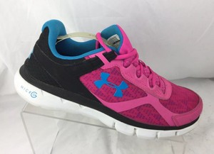 pink and blue under armour shoes