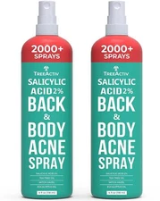 TreeActiv Salicylic Acid Back & Body Acne Spray Shrinks Body Acne 4 fl oz 2pack