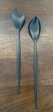 Salatbesteck Kunststoff 70er  Vintage Design Retro Besteck Space Age