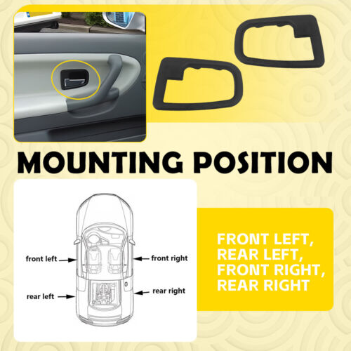 Black Interior Right&Left Door Handle For Trims 1992 1993-1999 BMW 3-Series E36 - Picture 6 of 16