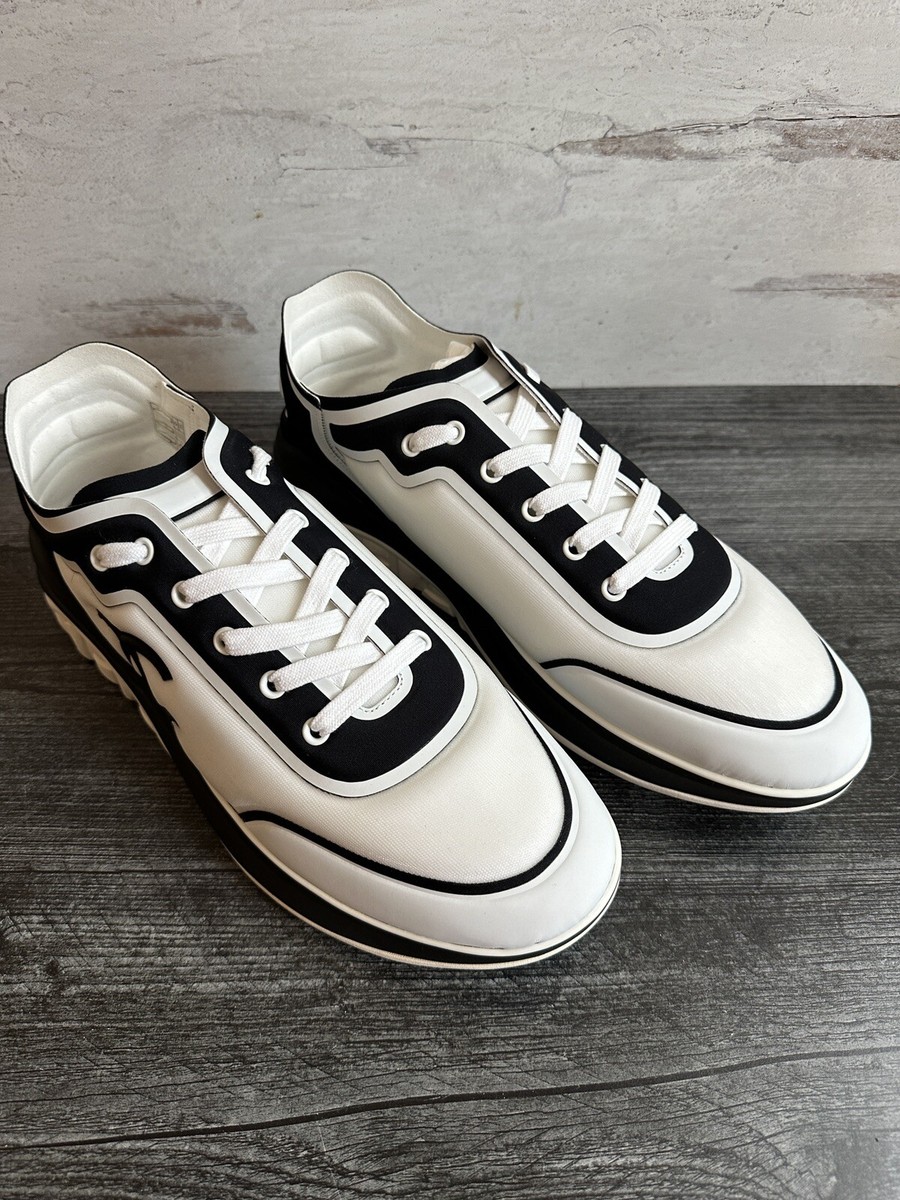 New Men's Chanel Sneakers Size 45 US 12 - Black White Trainers