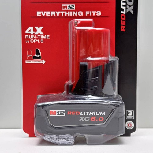 1 pack milwaukee 48 11 2460 m12 redlithium xc 6 0 extended capacity