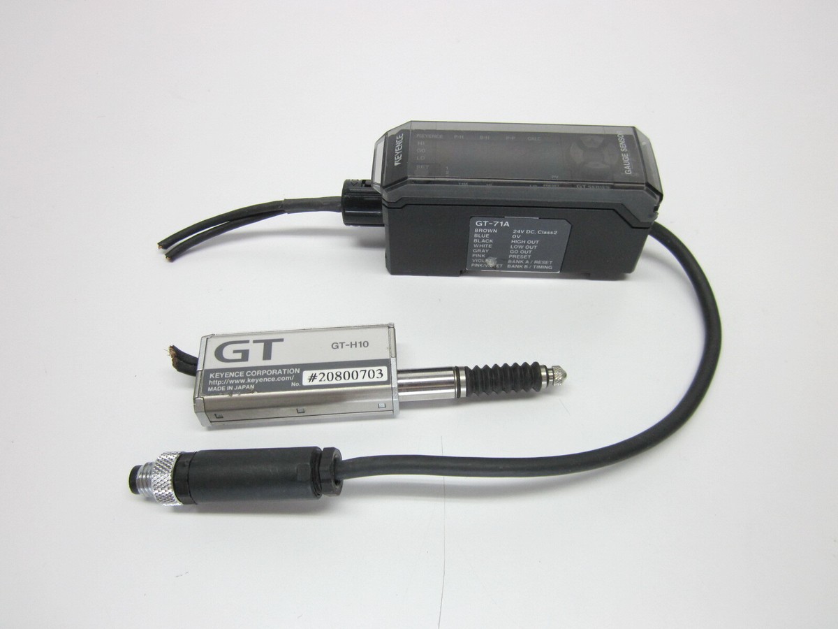 KEYENCE GT-71A Digital Contact Sensor Amplifier & GT-H10 Sensor 