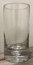 8 Tall Hand Blown Vase Clear 1/4 Thick Glass Heavy Controlled Bubble Base