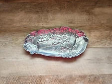 Fitz And Floyd Silver Metal Fall Themed Decorative Platter
