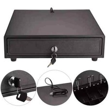 Cash Register Till Drawer Money 4 Bills 5 Coins Removable Tray Safe Key Lockable