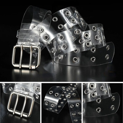 Ladies Clear Belts Double Grommet Waistband with Holes  display picture 3