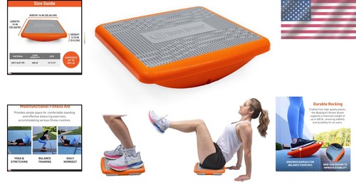 Multipurpose Non-Skid Rocker Board for Balance Training & Office Use - 400 lb - Picture 2 of 10