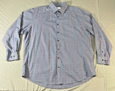 Nordstrom Rack Adult Man Size 17.5 x 34-35 Button Up Casual Long Sleeve Shirt
