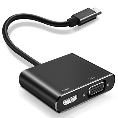 New USB C to HDMI VGA Adapter USB Type C to VGA HDMI Adapter hunderbolt 3 VGA