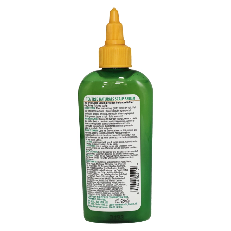 Suero para cuero cabelludo Fantasia Tea Tree 4 fl oz - hidrata el cuero cabelludo y el cabello seco y con picazón 2 paquetes Foto 3 de 3
