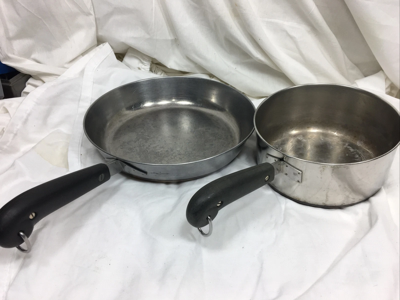 Revere Ware 10” Skillet And 7” Sauce Pan Stainless Steel
