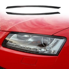 For Audi A4 B8 A5 2009-16 Real Carbon Fiber Front Headlight Eyelid Eyebrow Cover