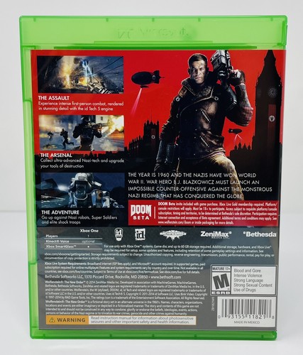 CIB (Tested) Wolfenstein: The New Order - Microsoft Xbox One - Picture 2 of 6