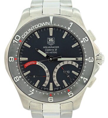 Tag Heuer 41mm Men's Aquaracer Calibre S Regatta Countdown Watch! Ref: CAF7111!