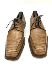 $599 MAURI for CITY SLICKER exotic Lizard Leather Oxford Shoes Mens Sz 10.5 M
