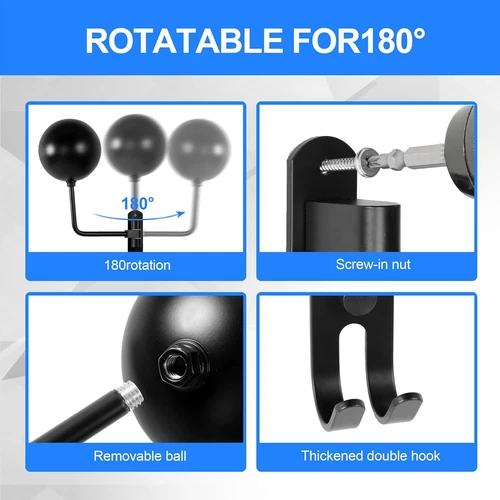 2/4/6PCS Motorcycle Helmet Holder Hook Jacket Bag Display Rack Wall Mount Hanger - Bild 9 von 17
