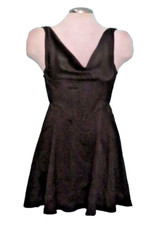 Urban Outfitters ~ Black Satin Cowl Neck Tie Back Mini Party Dress XS NEW $69