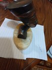 Vintage Metal Egyptian Queen Nefertiti Statue on Marble Base — photo 2