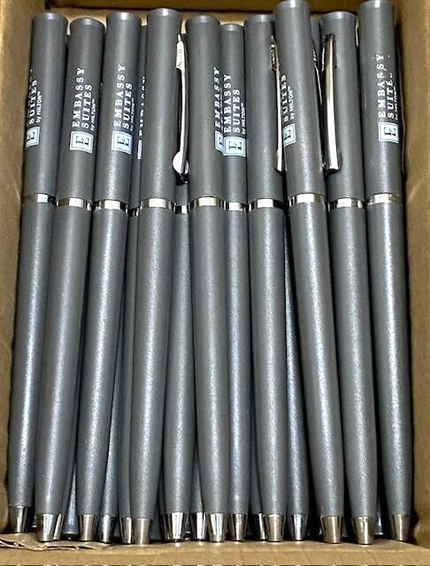 (DEAL OF THE DAY!!) ⭐ 100 EMBASSY SUITES PENS ⭐ UPSCALE BLACK INK BUSINESS PENS