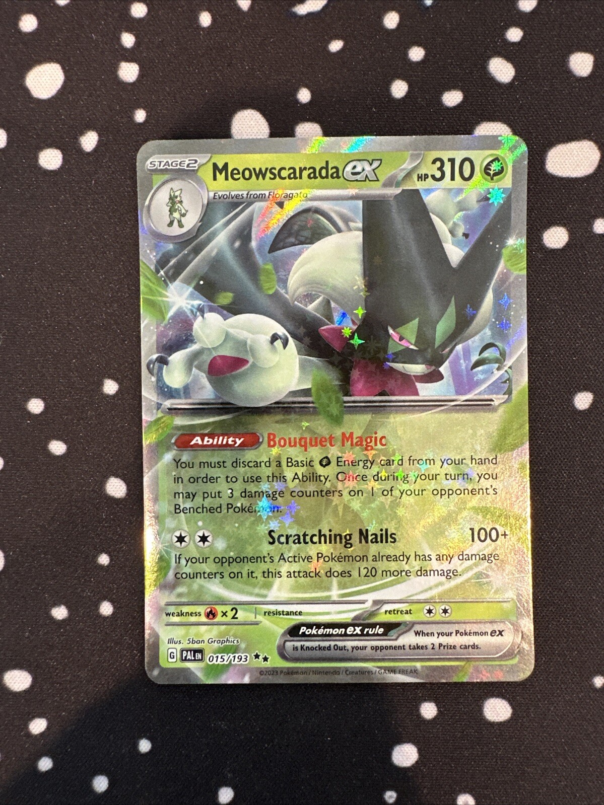 Pokemon TCG - Scarlet And Violet Paldea Evolved- Meowscarada EX 015/193 Eng. NM