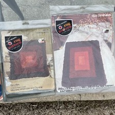 1970  s Red Heart Latch Hook Canvases 6626 and 6605