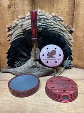Easy Grip Custom Red Bird Laminated Pot Slate Friction Turkey Call with Striker