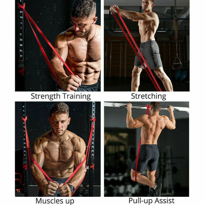 Heavy Duty Resistance Bands Set 5 Loop for Gym Exercise Pull up Fitness ...