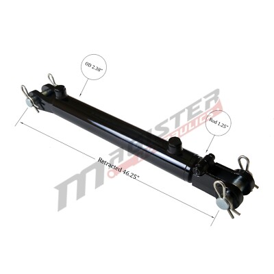 Hydraulic Cylinder Welded Double Acting 2'' Bore 36'' Stroke Clevis End 2x36 NEW