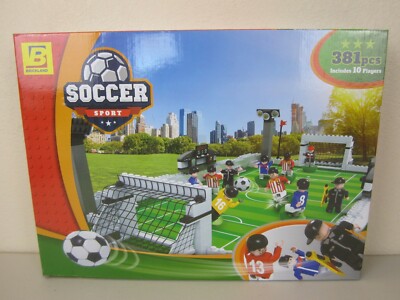 Brickland 381Pcs Soccer Sport Match Board Game Building Blocks Toy (New Sealed)