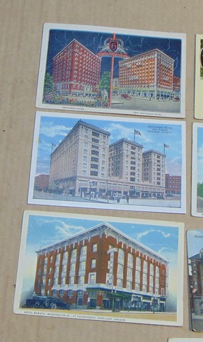 11 Vintage Portland Oregon Hotel Postcards: Heathman, Benson, Ramapo, Rowland + - Picture 2 of 6