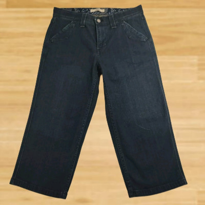 Levi's 510 Red   Tab 20'' Dunkelblaue Beschnitten Jeans Damen Größe 31