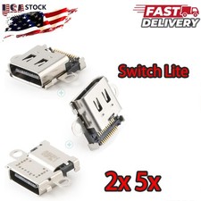 2-5X USB Charger Charging Port Dock Connector fit Nintendo Switch NS Lite USA