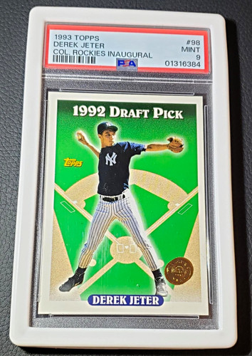 DEREK JETER 1993 TOPPS DRAFT PICK ROOKIE COLORADO INAUGURAL PSA 9💎 LOW POP🔥