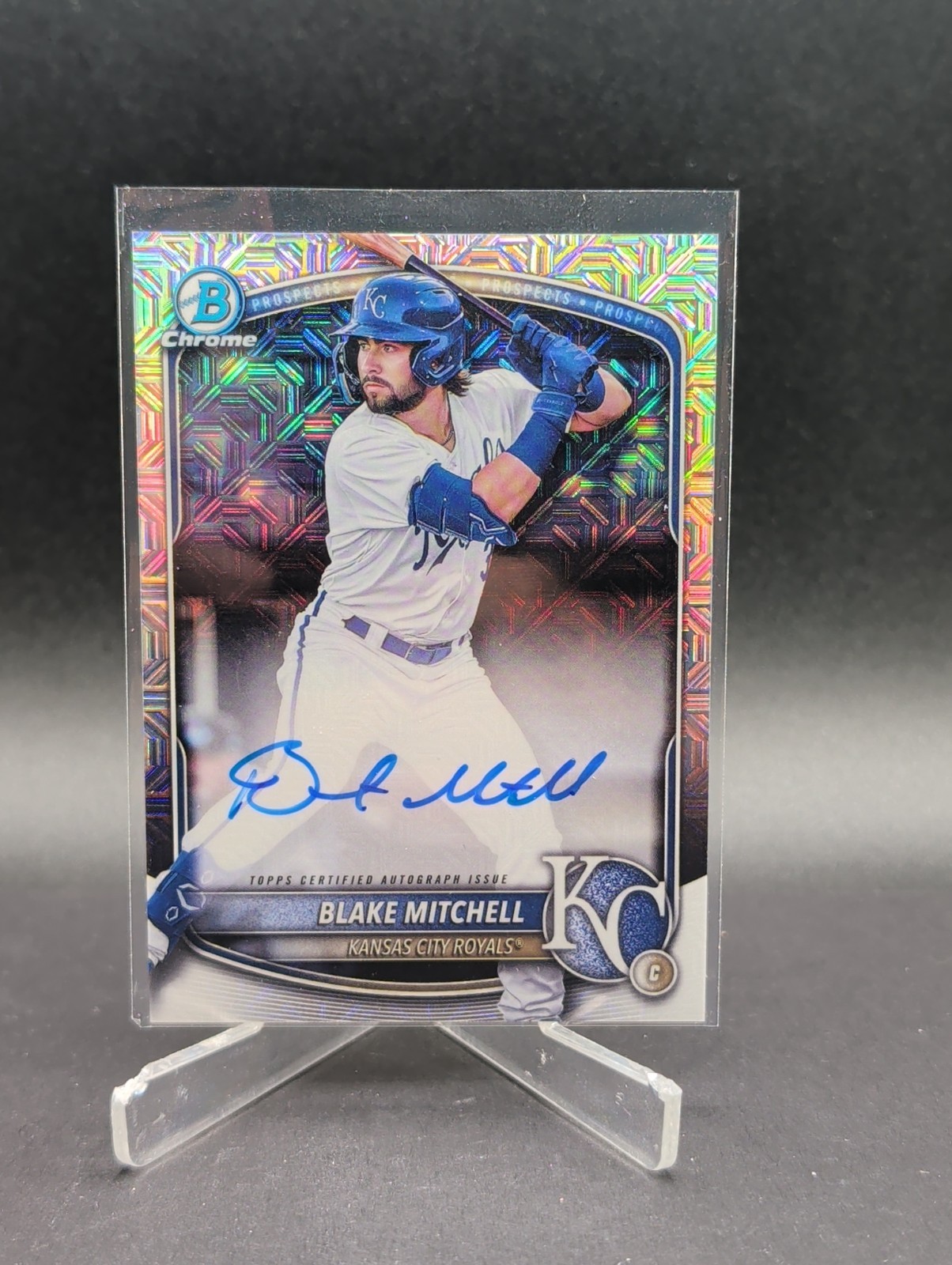 Blake Mitchell 2025, Bowman Chrome Prospect Auto  #BMA-BMI (AU, RC), Mint _4420