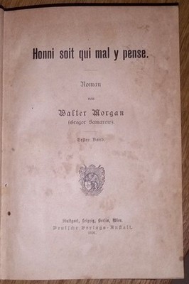 Honni soit qui mal y pense Morgan, Walter: