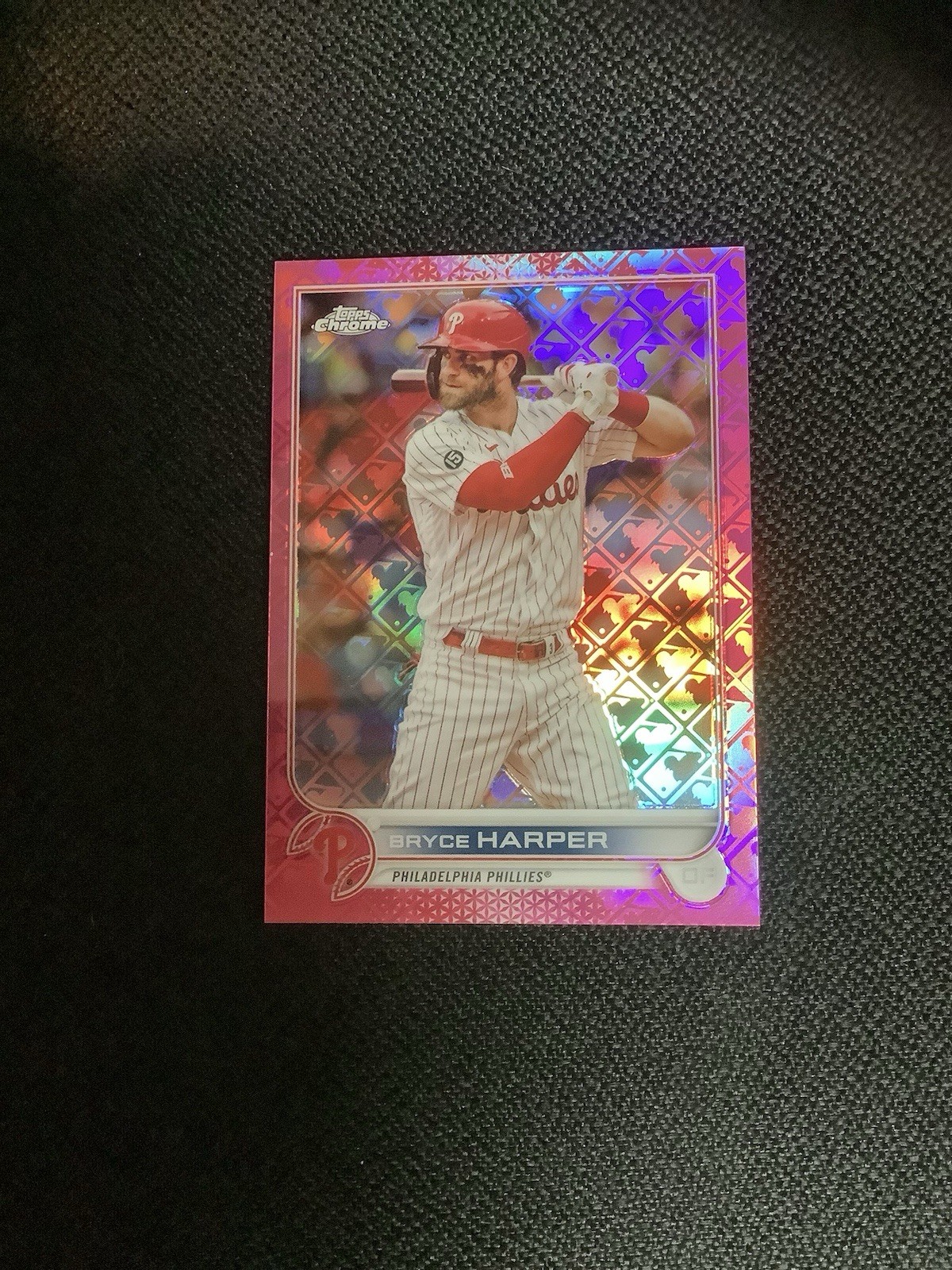 2022 Topps Chrome Logofractor Edition - Bryce Harper #18 Pink Refractor /199