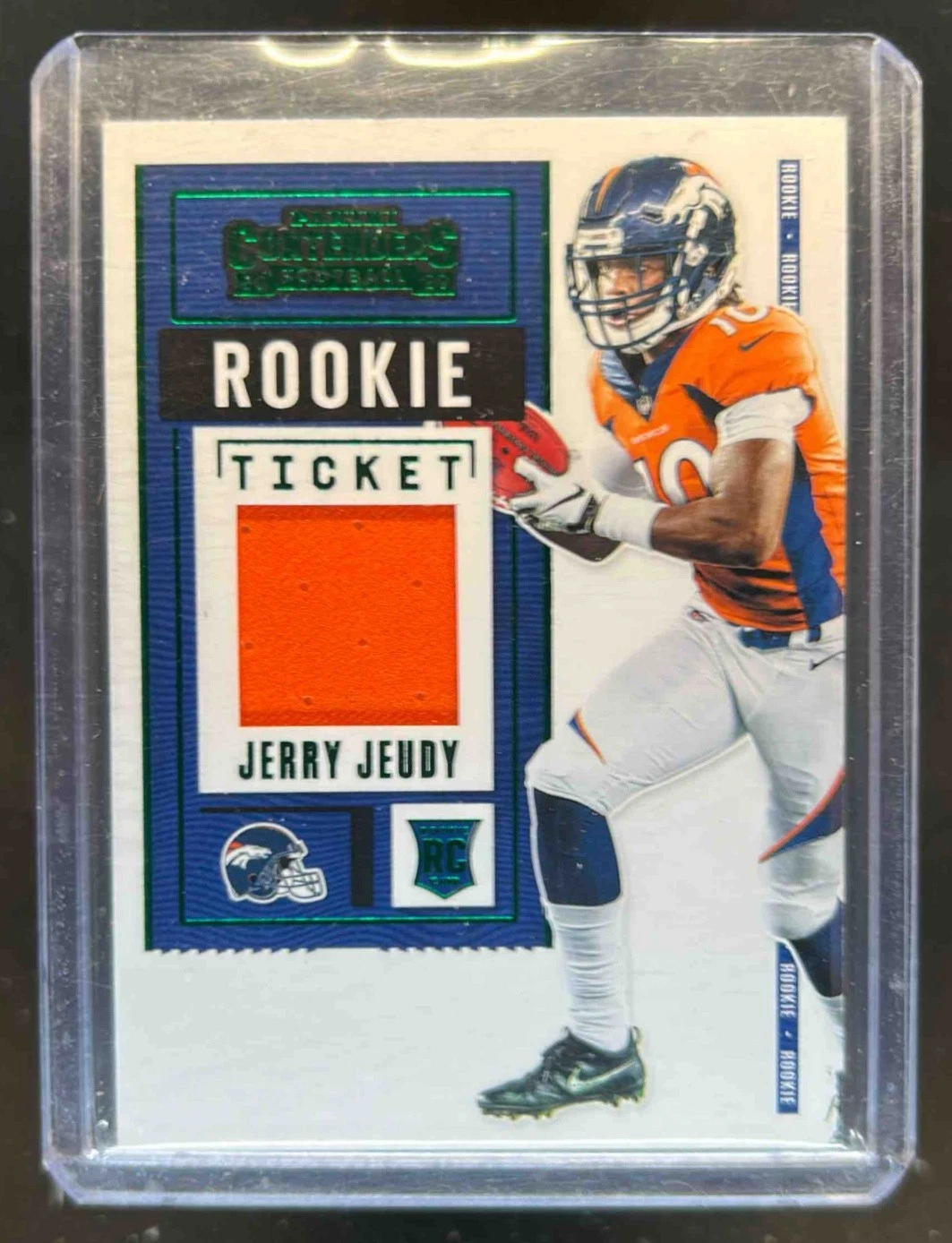 Jerry Jeudy Panini Contenders Rookie Ticket Swatches #RSVJEU Autograph-Variation