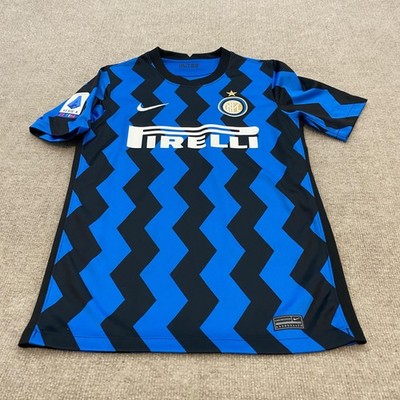 Inter Milan Jersey Boys Kids Large Blue Soccer 2020-21 Home Nike Dri-FIT Pirelli