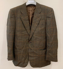 Vintage houndstooth plaid pure wool classic hunting jacket blazer 42R