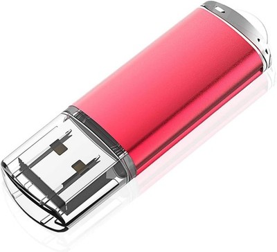USB Flash Drive 64GB - Speicherstick Rot - USB 2.0 mit LED-Anzeige und Kappe