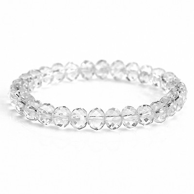 Weiße Kristall Perlen Freundschaftsarmband Heilung Schutz Glück Reiki Geschenktüte