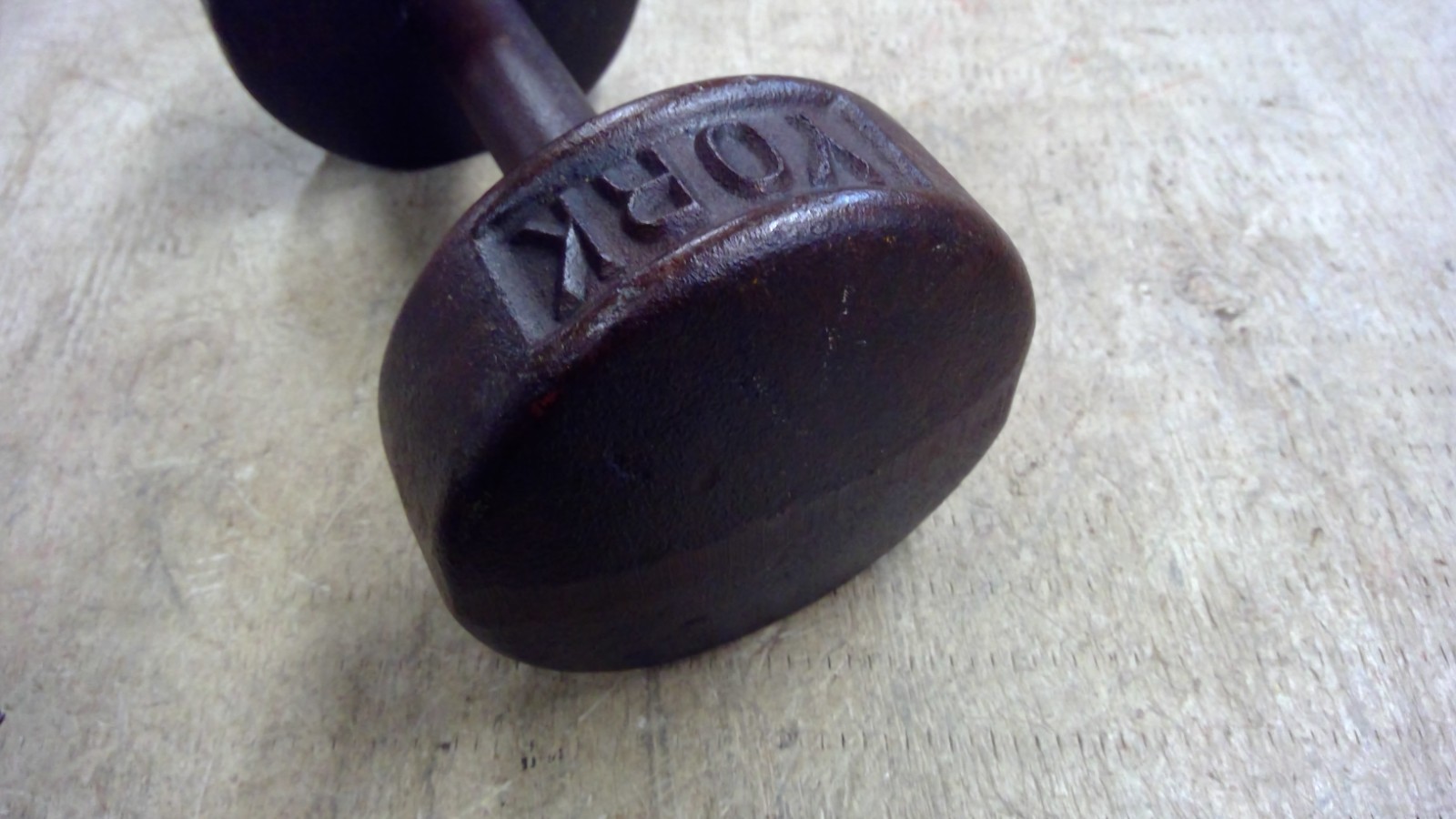 York Roundhead Dumbbell Single Weight 20lb USA Cast Iron