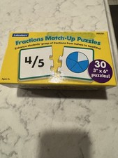Lakeshore Learning Fractions Match-Up Puzzles in Excellent Condition Math