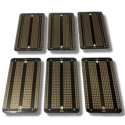6 Pcs Gold Plated Prototype PCB Boards for DIY Electronic Projects and Arduin...